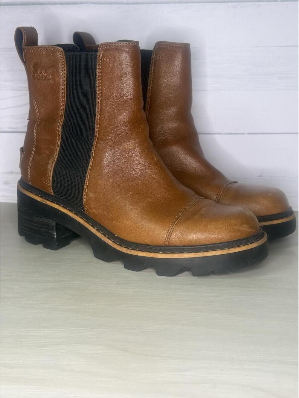 Sorel Women's Tan Leather Chelsea Boot